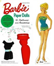 VINTAGE UNCUT 1963 BARBIE PAPER DOLLS~RARE SE...