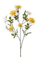 Artplants Deko Rosen Zweig Janina, Gelb, 90Cm