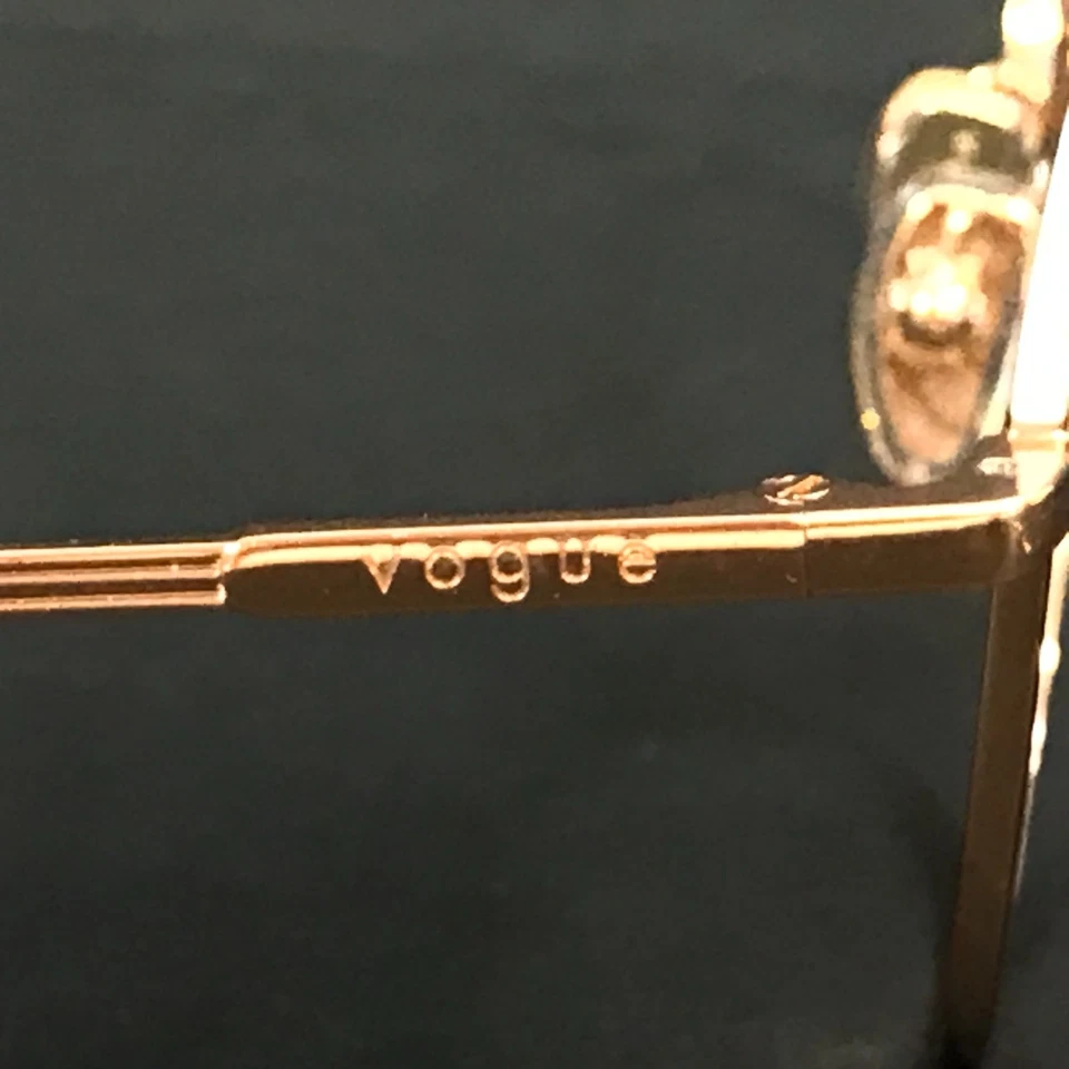 Monturas para gafas Vogue VO4306 5152 oro rosa superior blanco borde de alambre redondo 53-18-140 Foto 4 de 4