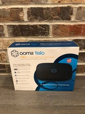 New Ooma Telo Free Home Phone Service VoIP Phone (Black) Sealed