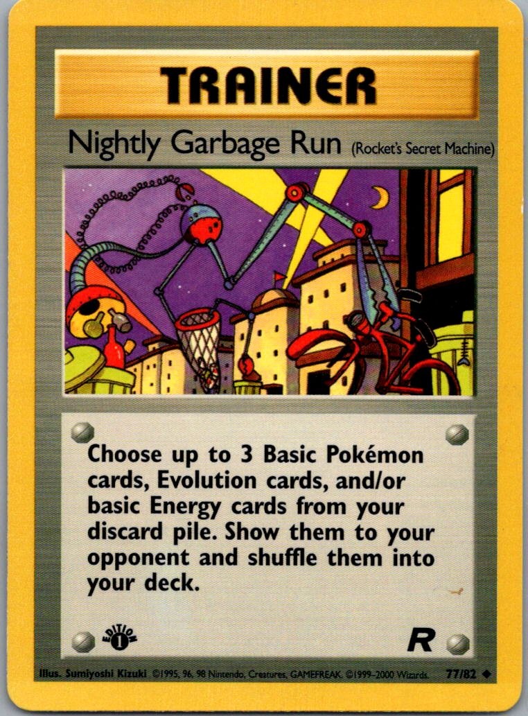 Nightly Garbage Run 77/82 Uncommon Team Rocket Pokemon 1st Edition MP