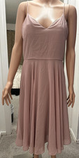 Jenny Yoo Collection Whipped Apricot Sienna Chiffon Sleeveless Dress Size 8