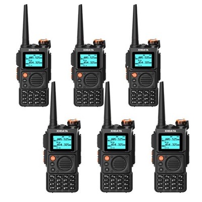 3000mAh Long Range Walkie Talkie 6 PACK Two Way Radios Waterproof Charge Headset