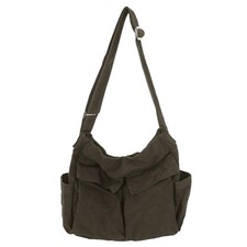 Canvas Messenger Bag Large Hobo Bag Crossbody Shoulder Bag Tote Bag with Pock...