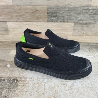 Cariuma Womens Shoes Sz 8 Running All Black Knit Slip On Round Toe Sneakers