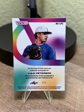 Liam Peterson 2024 Leaf Vivid Baseball True 1/1 Auto Autograph