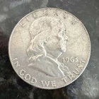 1963 Franklin Half Dollar 90% Silver Circulated Philadelphia US Coin