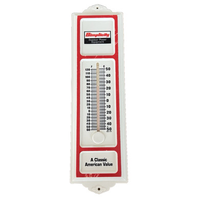 Vintage Simplicity Outdoor Power Equipment Wall Thermometer Advertising Sign