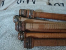 Set Of 7 Vintage Wooden Yarn Thread Wool Spool Spindle Bobbin Wood Loom