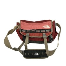 The North Face Red 17" Messenger Bag Nylon Laptop Compartment Adjustable Strap