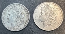 1885 O & 1889 90% Silver New Orleans & Philadelphia Minted Morgan Silver Dollars