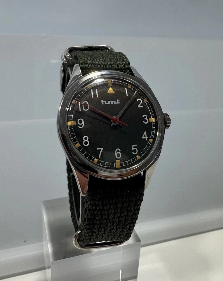 hmt Herren Uhr Fliegeruhr Militäruhr mechanisch Handaufzug Armbanduhr Vintage - Bild 3 von 4