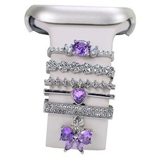 Watch Band Charms, Decorative Rings Loops Charms Compatible with Apple