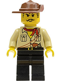 LEGO  Minifigure Adventurers adv010 Johnny Thunder (Desert)