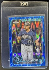 2024 Topps Chrome Cal Raleigh Blue Raywave Refractor #/150 Mariners