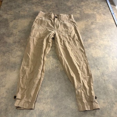 Banana Republic Utility Pants Womens 2 Tan Lyocell Jogger Button Cuff 850812-02