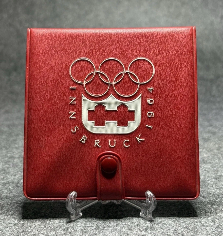 Olympia 1964 Innsbruck – Offizielle Teilnehmermedaille mit Original Etui NM - Bild 2 von 4
