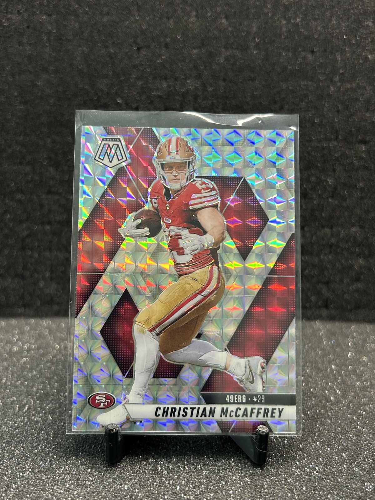 2025 Mosaic Christian McCaffrey #179 Silver Mosaic Prizm 49ers