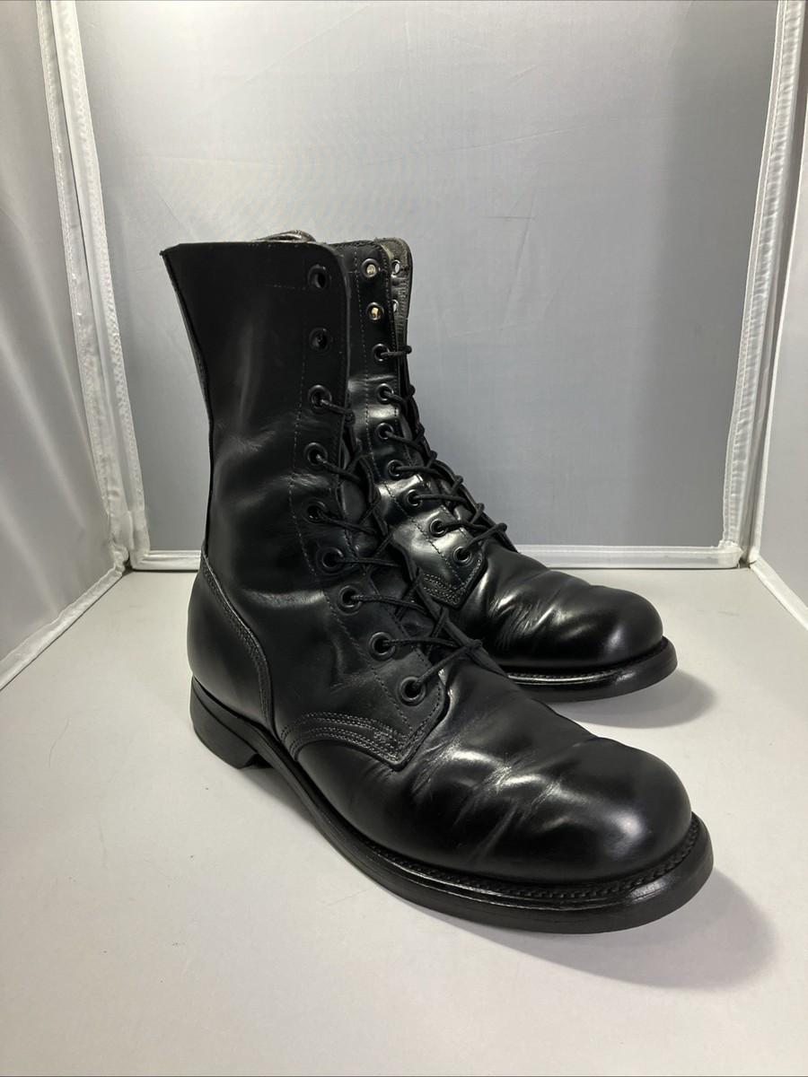 VTG 60s US Military Flight Deck Service Boots Mens 10.5 Black Leather Ankle 1969 60s military boots - Gem main image 4