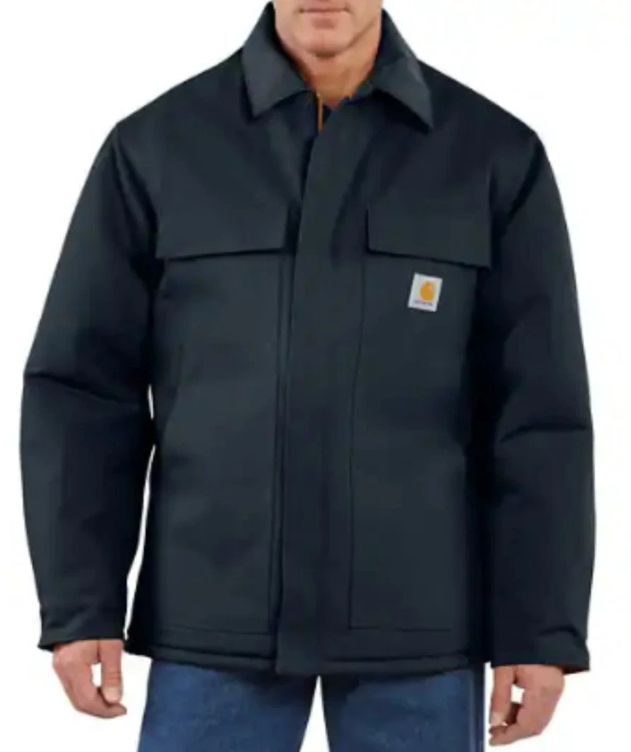 CARHARTT MEN'S LOOSE FIT FIRM DUCK TRADITIONAL COAT Sz MEN XLT DARK NAVY $145