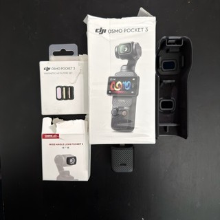 DJI Osmo Pocket 3 with accessories (lens filters wide angle lens more)