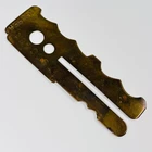 WW1 Brass Button Polish Stick Military Issue 1917 Patent Stamp Antique