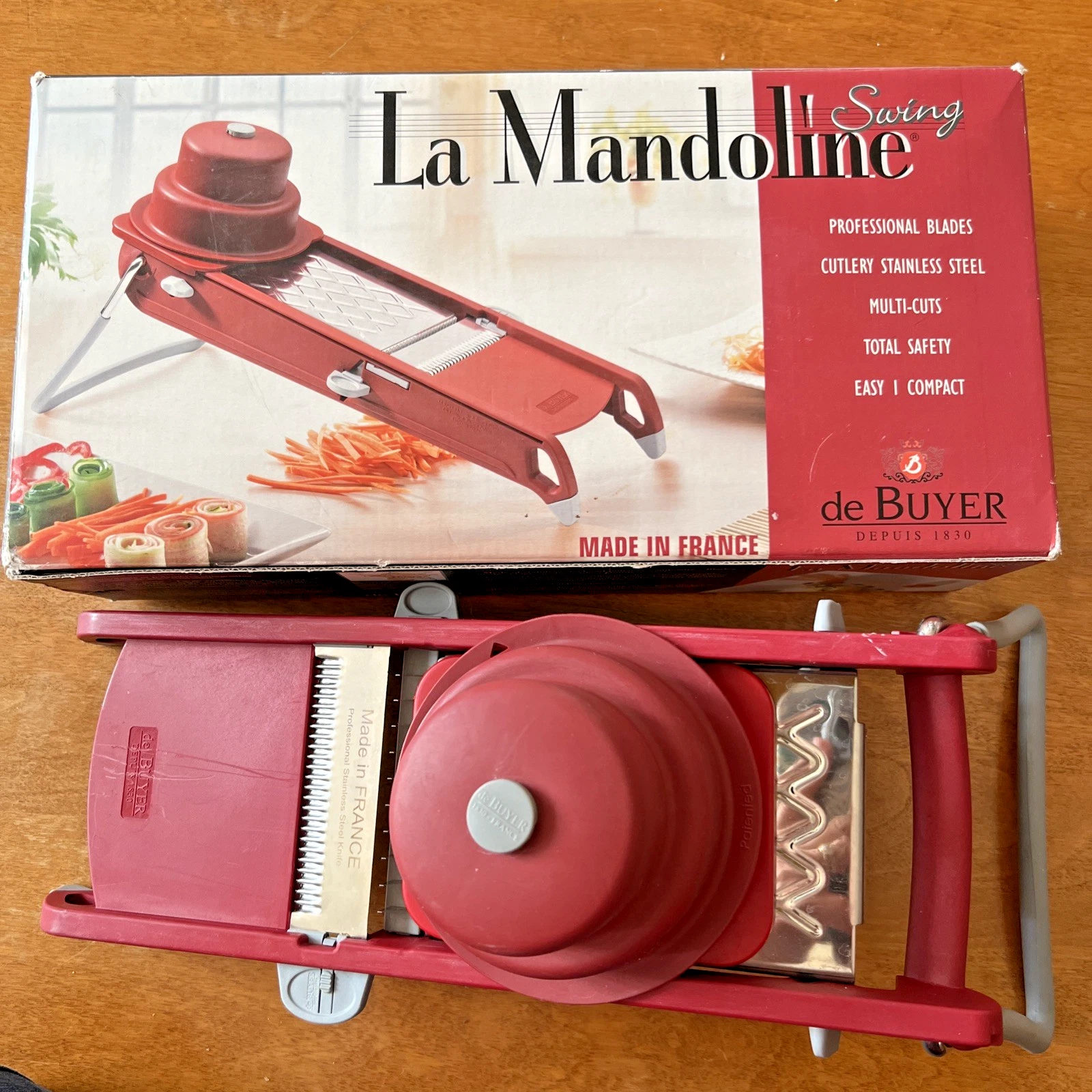 De Buyer Mandoline La Mandoline Swing France, Slices, Waffle Cuts, Julienne