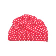 Elasticity Polka Dots Pattern Swim Cap 5.91"x9.25" Red White 1 Pc