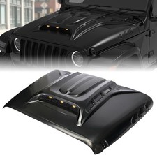 Steel Heat Dispersion Hood For 2018-2026 Jeep Wrangler Jl Gladiator Jt W Light