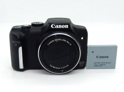 Near MINT] Canon PowerShot SX170 IS 16.0MP Digital Camera Black