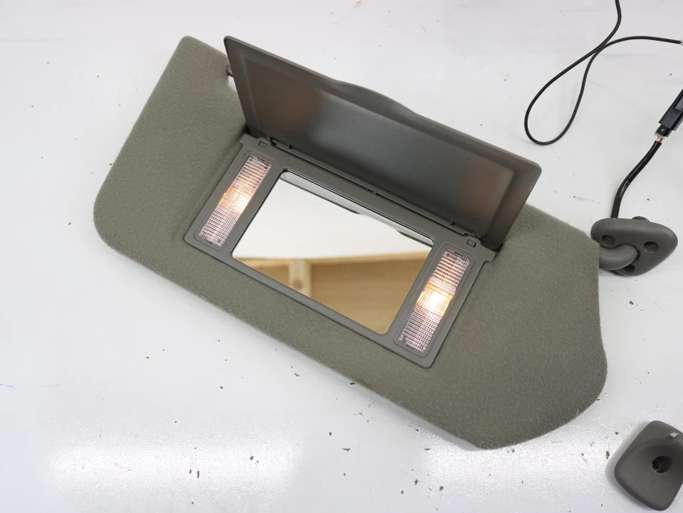 2000-2005 Chevy Impala & Monte Carlo Driver & Passenger Side Sun Visor Pair Gray - Image 2 of 4