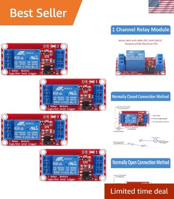 Versatile 5V Relay Module Board - 4pcs with Jumper Settings for Custom Control