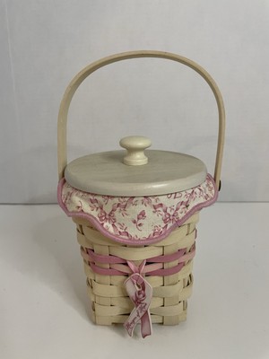 Longaberger Horizon Of Hope 2002  Basket, Liner, Lid & Tie on set.