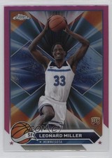 2023-24 Topps Chrome Pink Refractor Leonard Miller #158 10wc