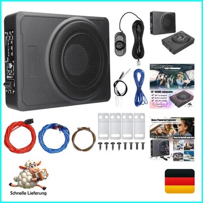 10 Zoll Auto-Subwoofer 600W High Power Bassverstärker 12V Lautsprecher für Au...