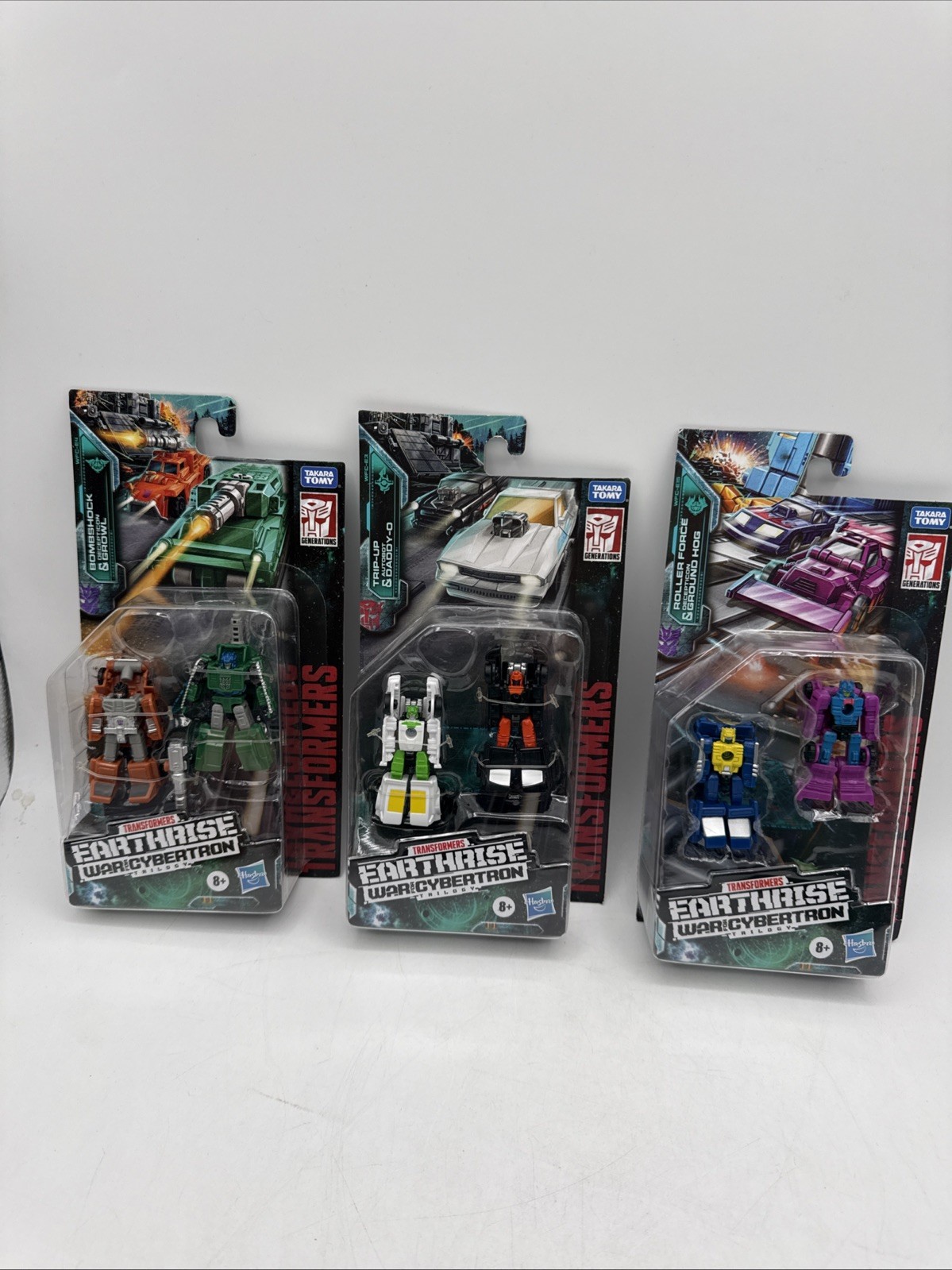Hasbro Transformers Earthrise War For Cybertron Lot of 3 Bombshock Tripup Roller