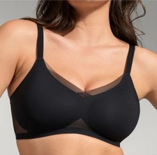 HoneyLove Crossover Bra Size Large 38 B/C Black Lightly Lined Wireless