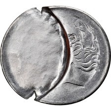 [#840520] Coin, Brazil, 5 Centavos, error partial brockage, AU(55-58), Stainless