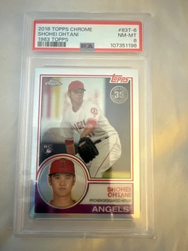 2018 Topps 1983  Chrome Shohei Ohtani Rookie RC #83T-6 PSA 8 NM-MT