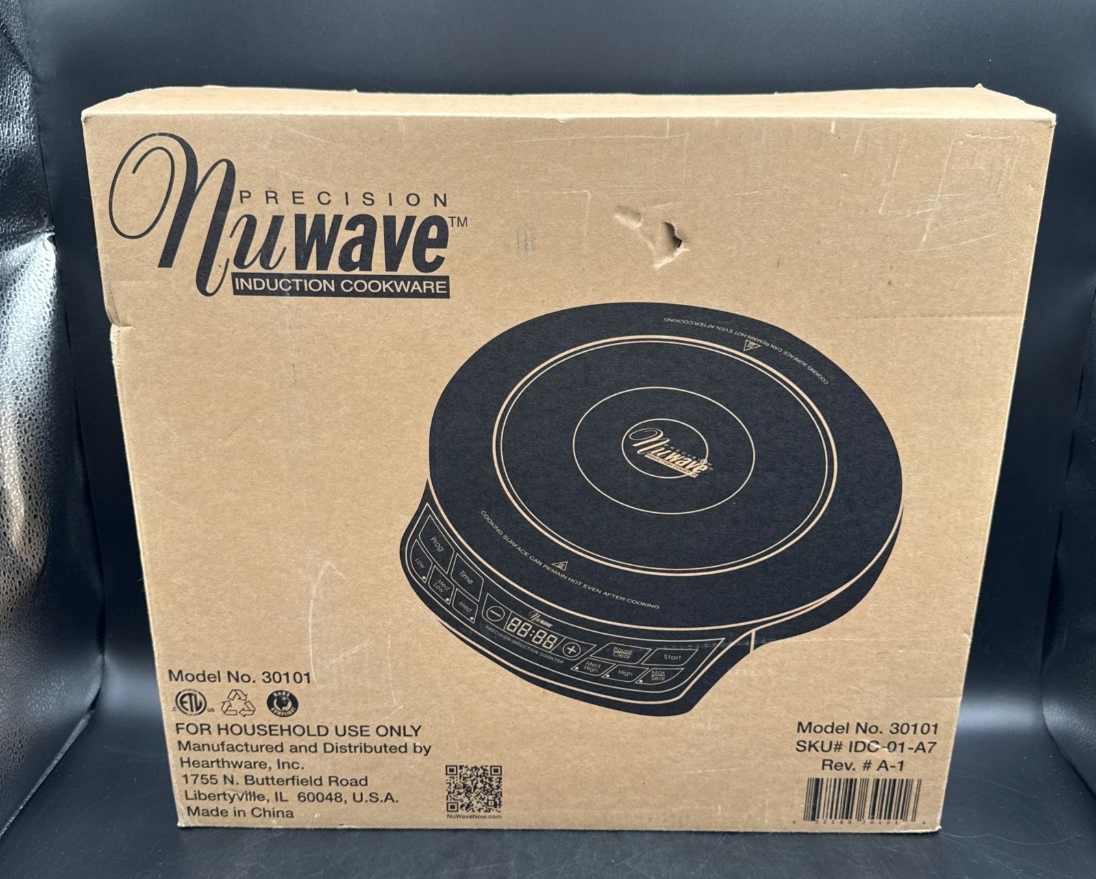 Nuwave Precision Induction Cooktop 12.25" SurfaceBlack Model 30101