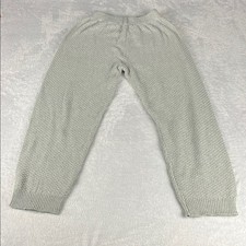 Misslook Knit Pants Women S Gray Textured Cotton Blend Loungewear