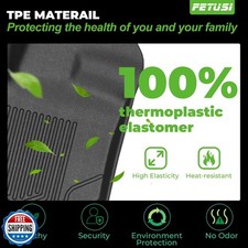 Floor Mats Custom Fit for 2019-2023 Ford Ranger SuperCrew All Weather Protect...