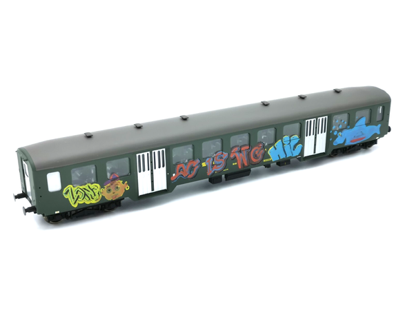 Liliput L387614 H0 1:87 Leichtstahlwagen 2.Kl. Sbb Graffiti Ep.Iv Neu/Ovp 54-image