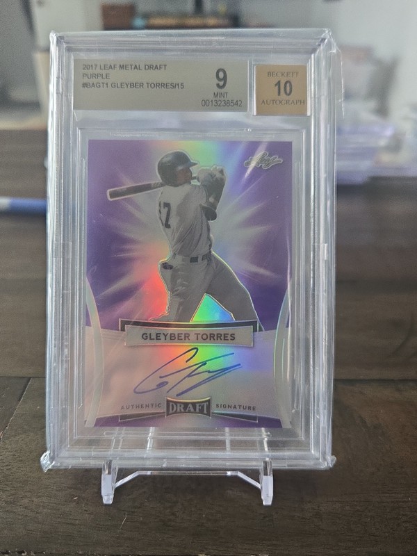 2017 Leaf Metal Draft Purple Gleyber Torres Rc Auto BGS 9