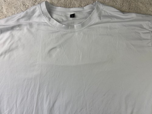 5XL Herren T-Shirt weiß Polyester Rundhals Große Größe leicht - Bild 2 von 10