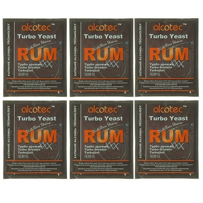 Alcotec Distiller s Yeast Rum with Glucoamylase  (Pack of 6)