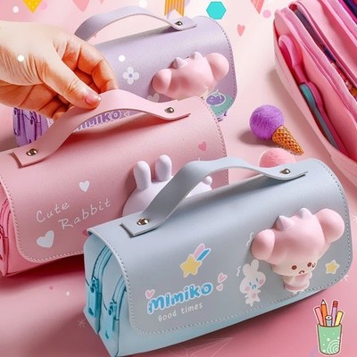 3D Kawaii Federmäppchen - Niedliches Wasserdicht Federetui Schulbedarf Organizer