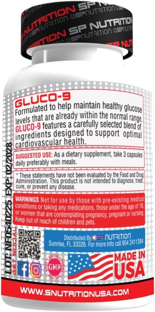 Unflavored Gluco 9 Capsules - 120 Count for Hormonal Balance and Energy Support thumbnail 9