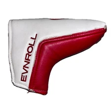 EVNROLL PUTTER HEADCOVER COVER BLADE RED WHITE BALL w/o MAGNET RED WHITE