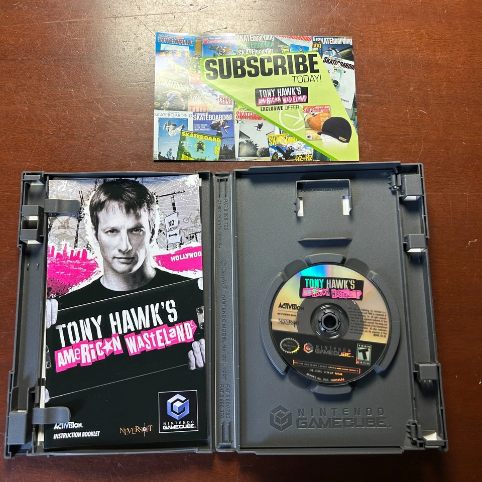 Tony Hawk's American Wasteland Nintendo GameCube Complete Manual Insert Black - Image 3 of 4